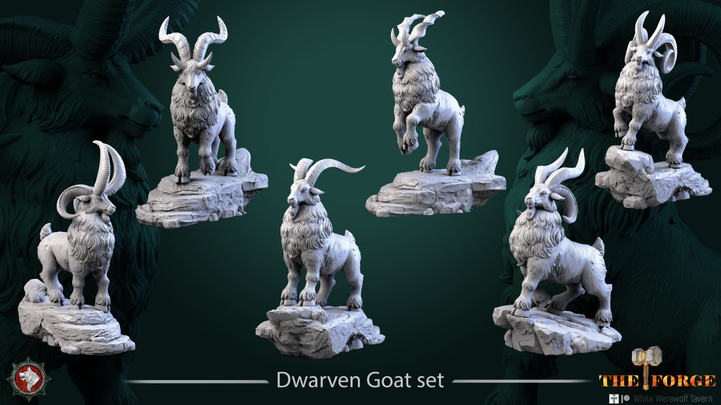 miniature Dwarven Goat by White Werewolf Tavern