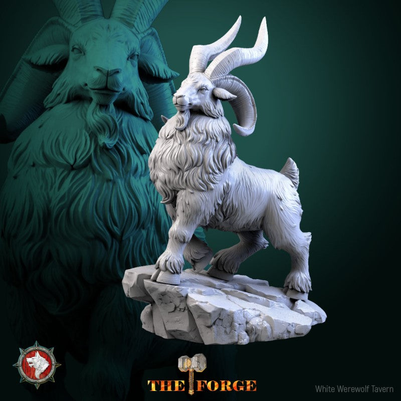 miniature Dwarven Goat by White Werewolf Tavern