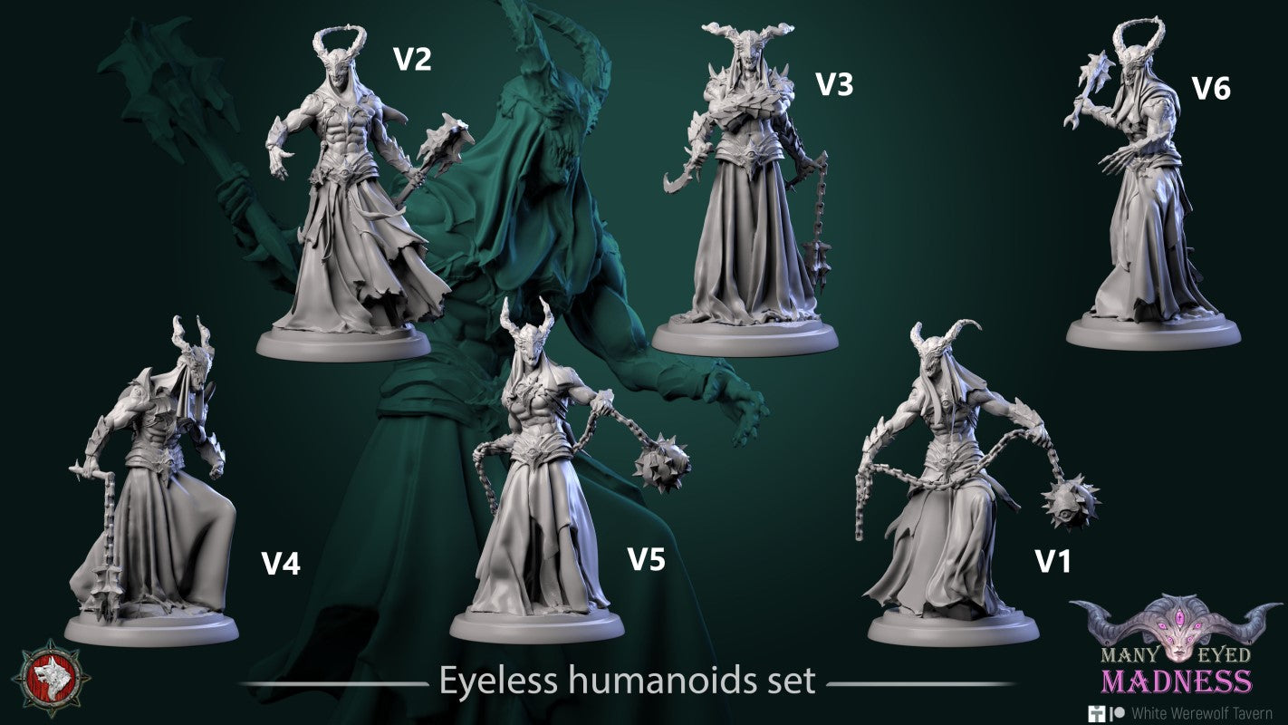 Miniature Eyeless Humanoid by White Werewolf Tavern Miniatures