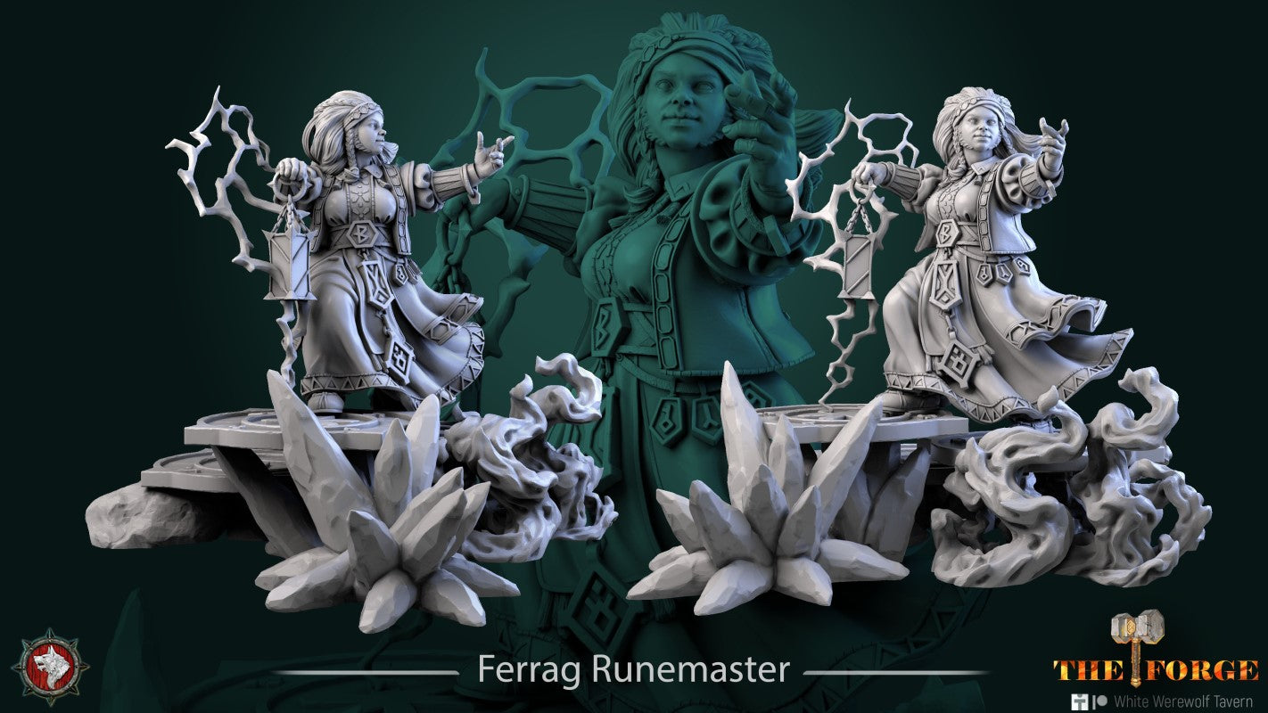 miniature Ferrag Runemaster by White Werewolf Tavern