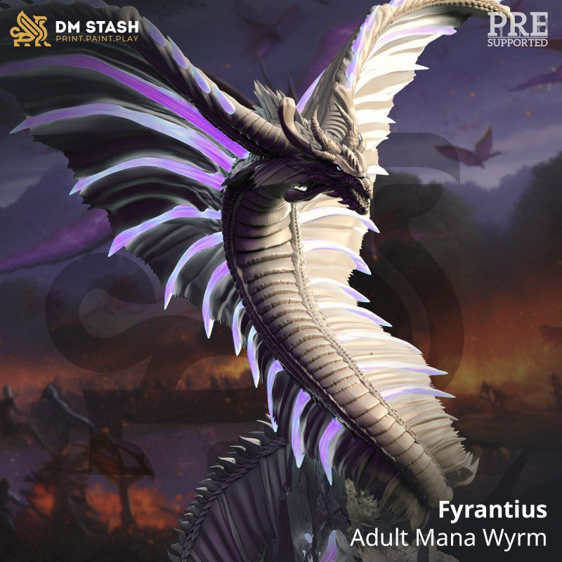 miniature Fyrantius - Adult Mana Wyrm by DM Stash