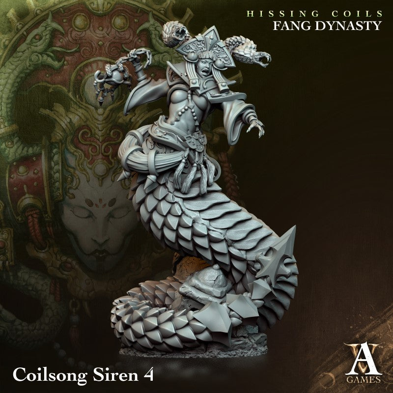 miniature Coilsong Siren by Archvillain Games