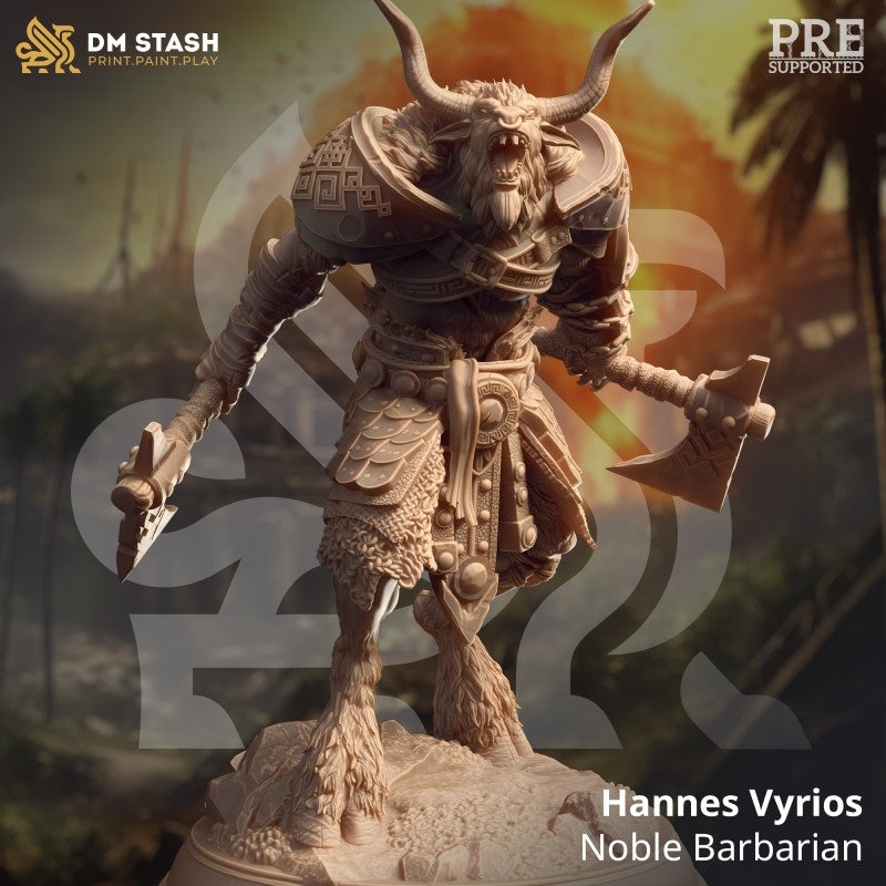 miniature Hannes Vyrios - Noble Barbarian by DM Stash