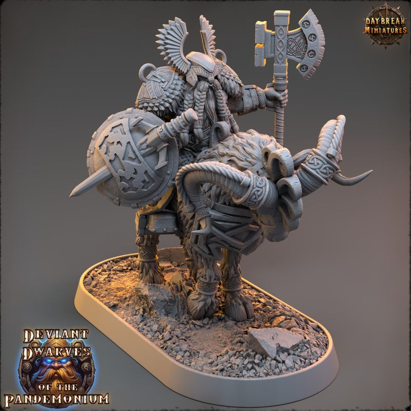 Miniature Hellgo Drauper on Fire Goat by Daybreak Miniatures