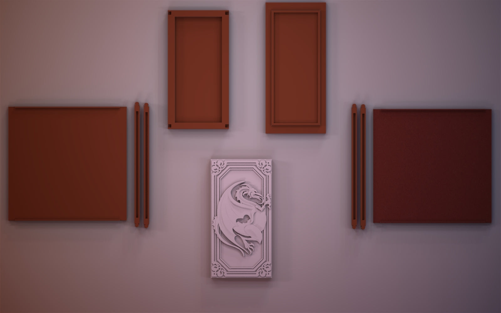 Booknooks - Heraldic Dragon - FDM