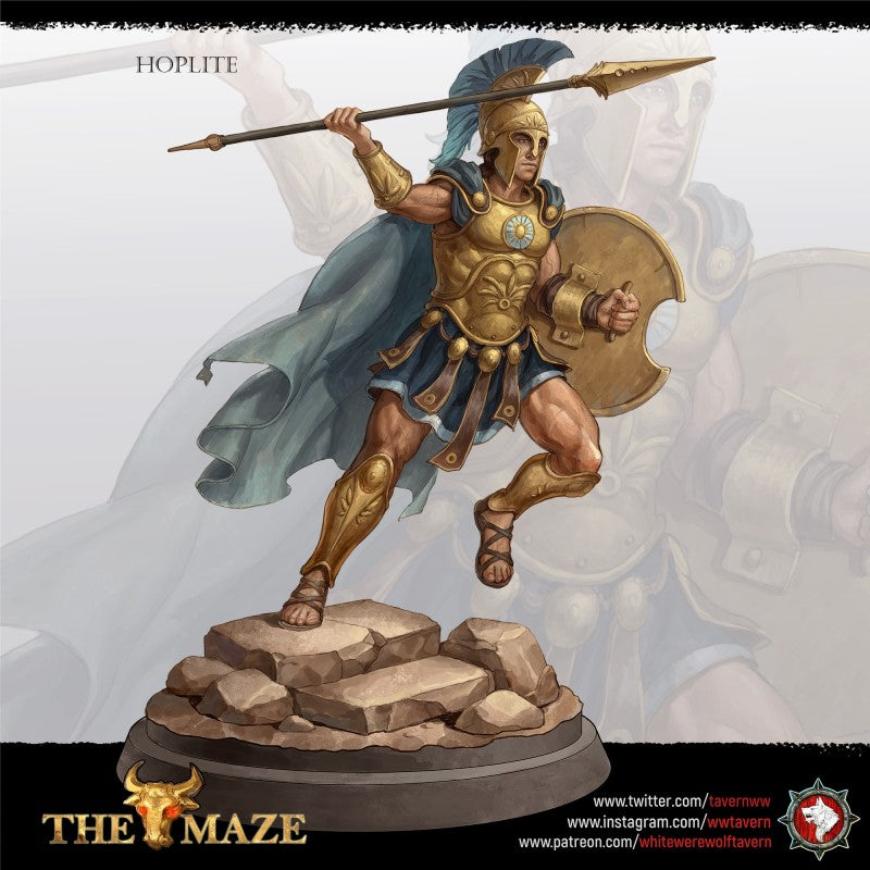 miniature Hoplite by White Werewolf Tavern
