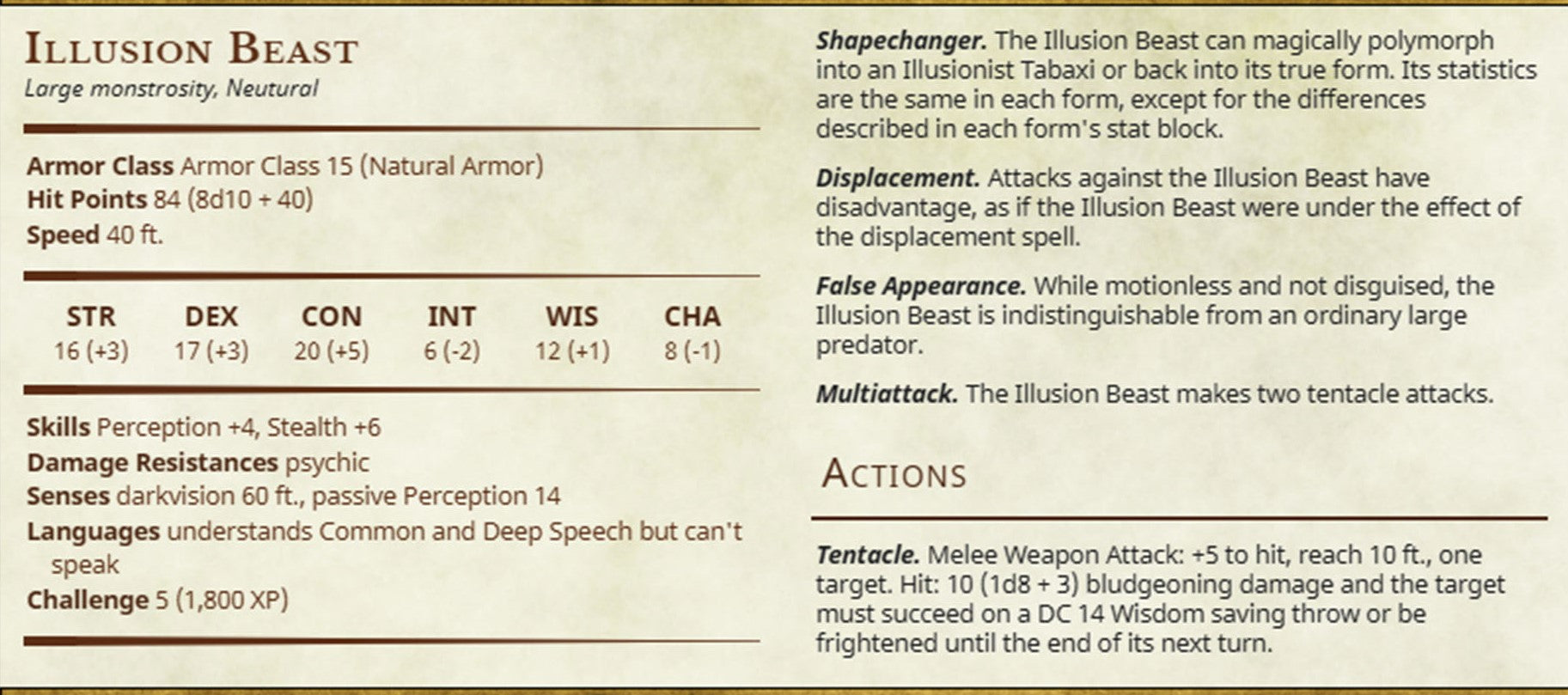 Miniature Illusion Beast by Printed Obsession