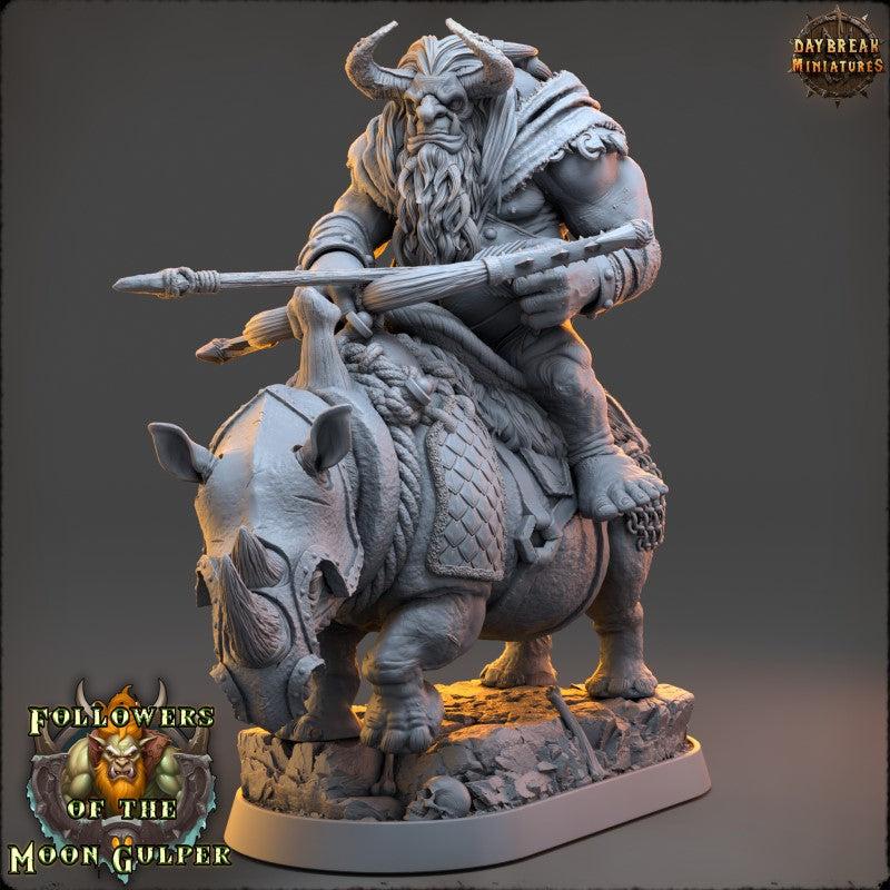 Miniature Kshmeh Klatzmer on Sewer Rhino by Daybreak Miniatures