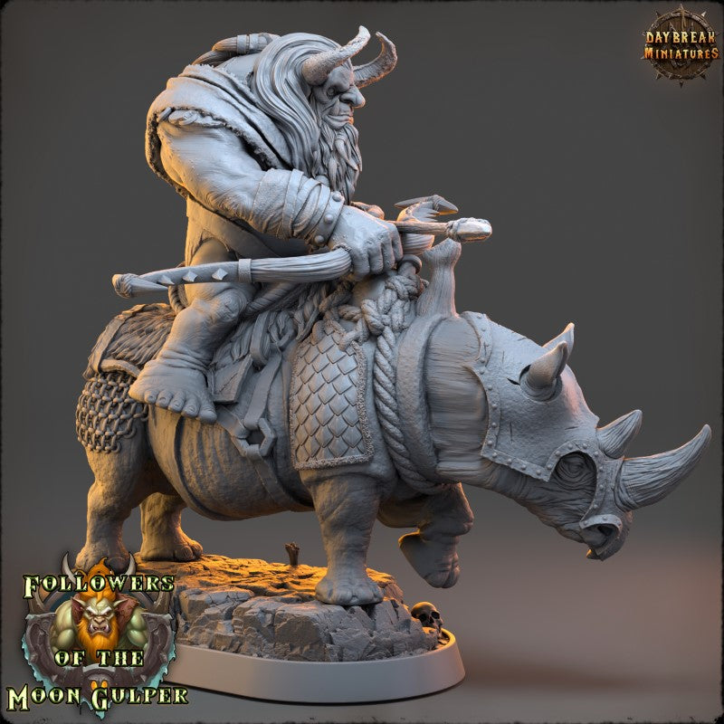 Miniature Kshmeh Klatzmer on Sewer Rhino by Daybreak Miniatures