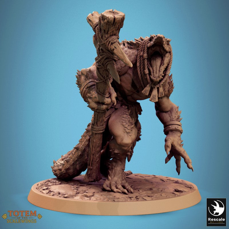 Lizardman Champion Dreadscale - Bone Mace Cry