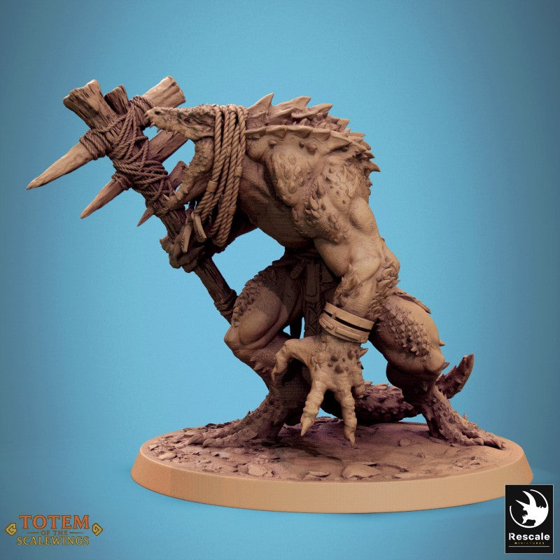 Lizardman Champion Dreadscale - Bone Mace Cry