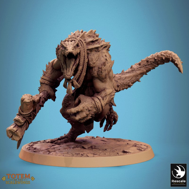 Lizardman Champion Dreadscale - Bone Mace Run