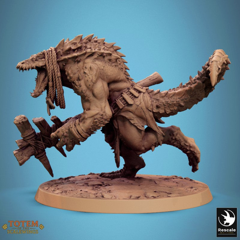 Lizardman Champion Dreadscale - Bone Mace Run