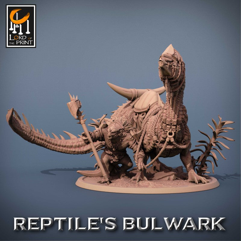 miniature Lizardman Mount by Lord of the Print