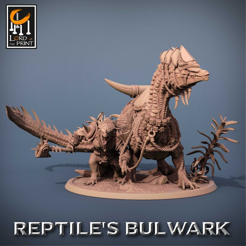 miniature Lizardman Mount by Lord of the Print