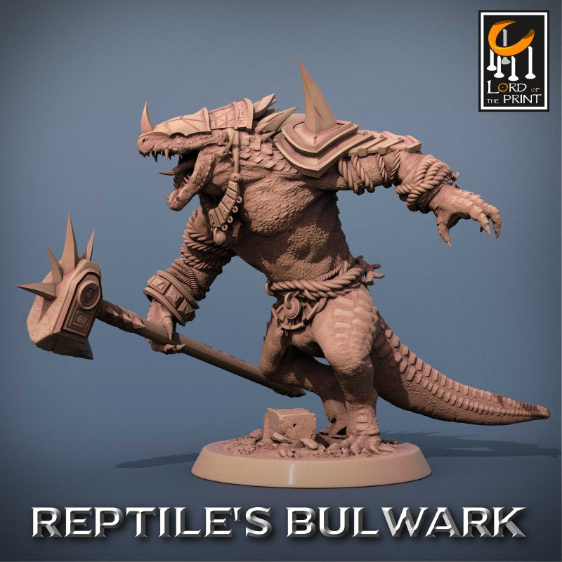 miniature Lizardman Soldier by Lord of the Print