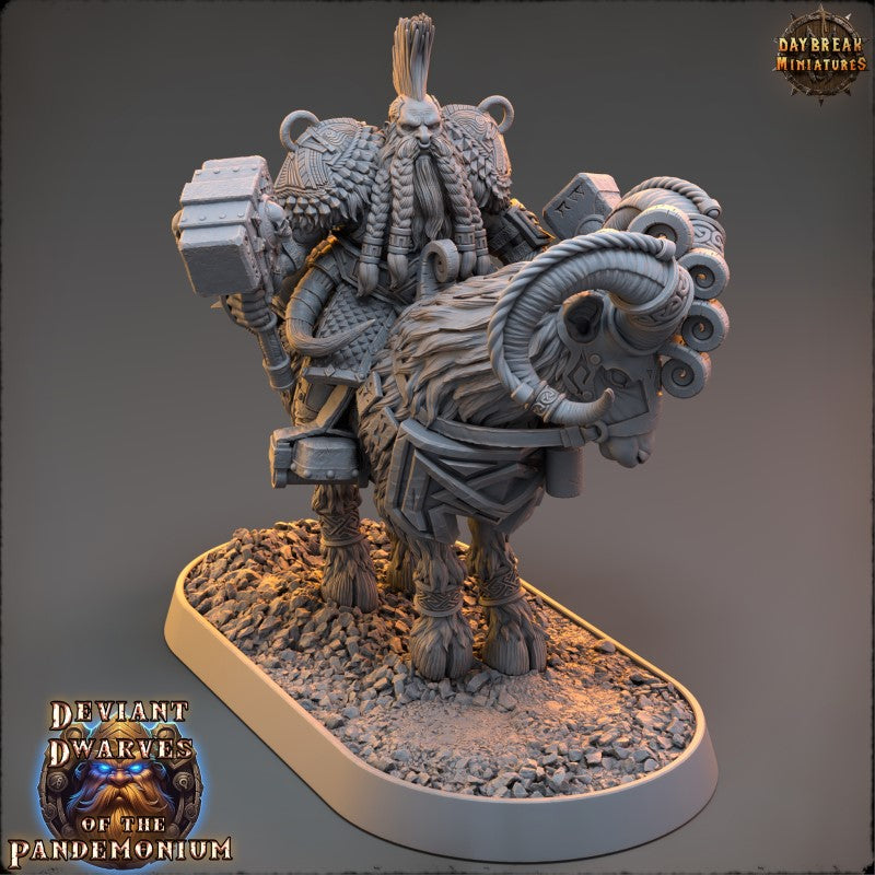 Miniature Lukasz Drencher on Fire Goat by Daybreak Miniatures
