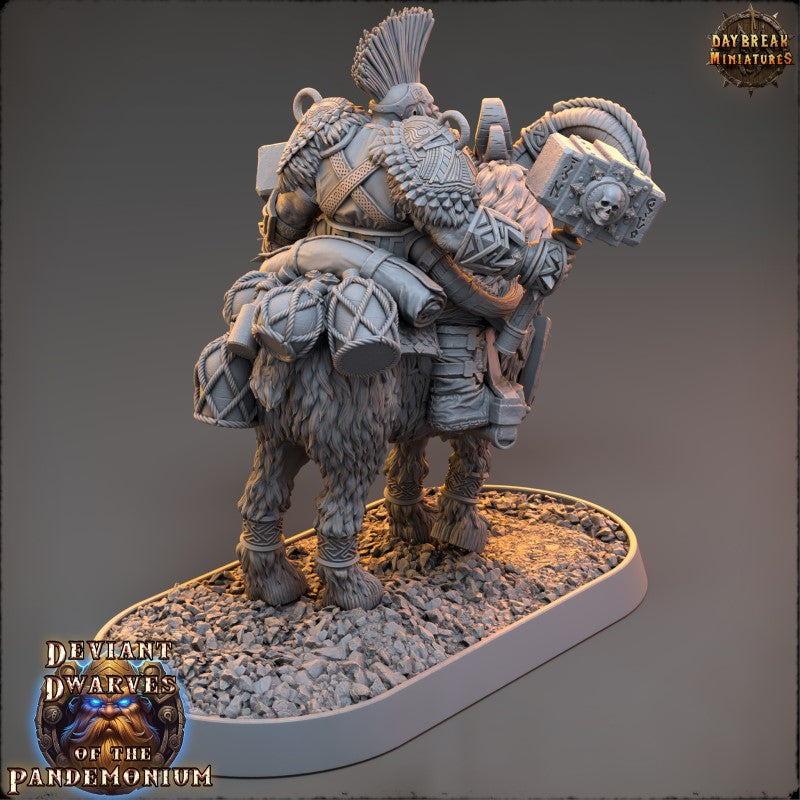 Miniature Lukasz Drencher on Fire Goat by Daybreak Miniatures