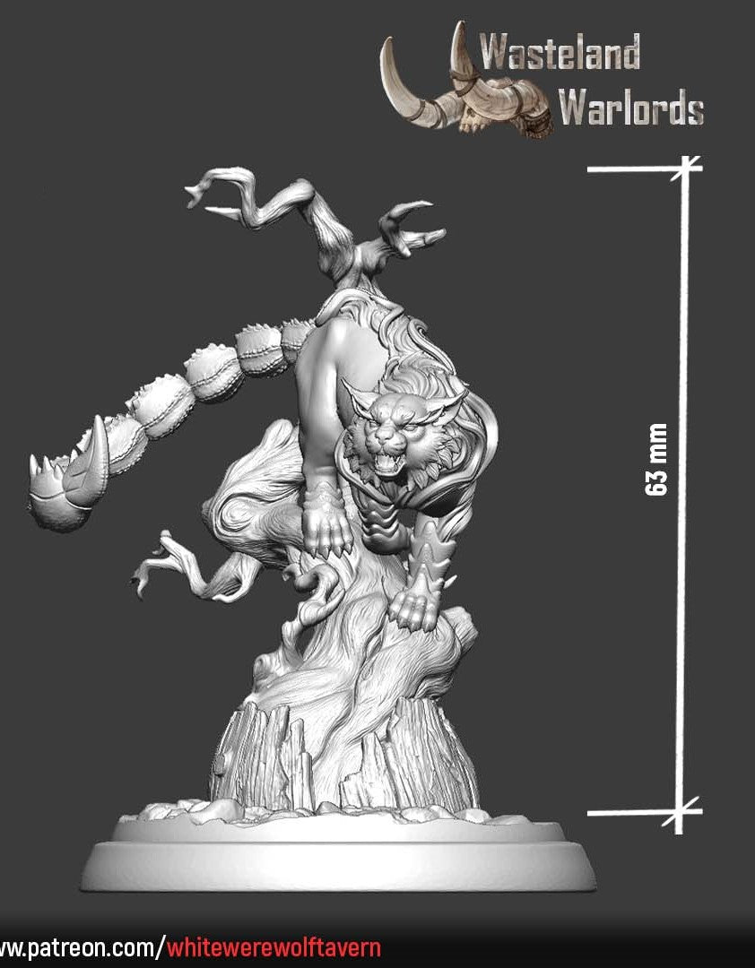 miniature Manticore by White Werewolf Tavern