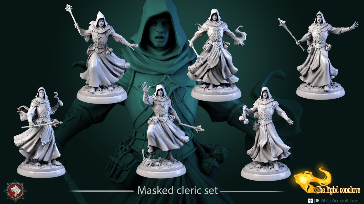 miniature Masked Cleric by White Werewolf Tavern