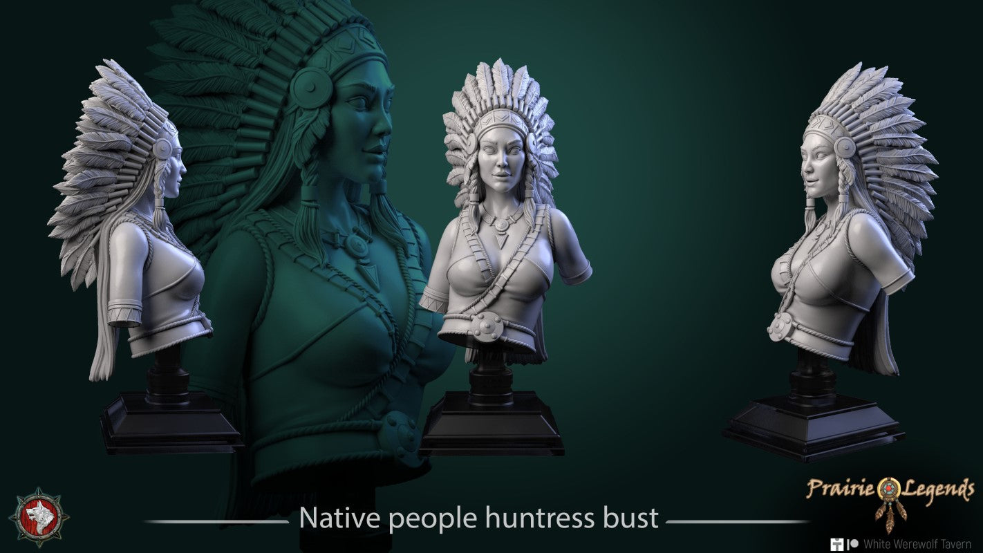 Native People Huntress - Bust