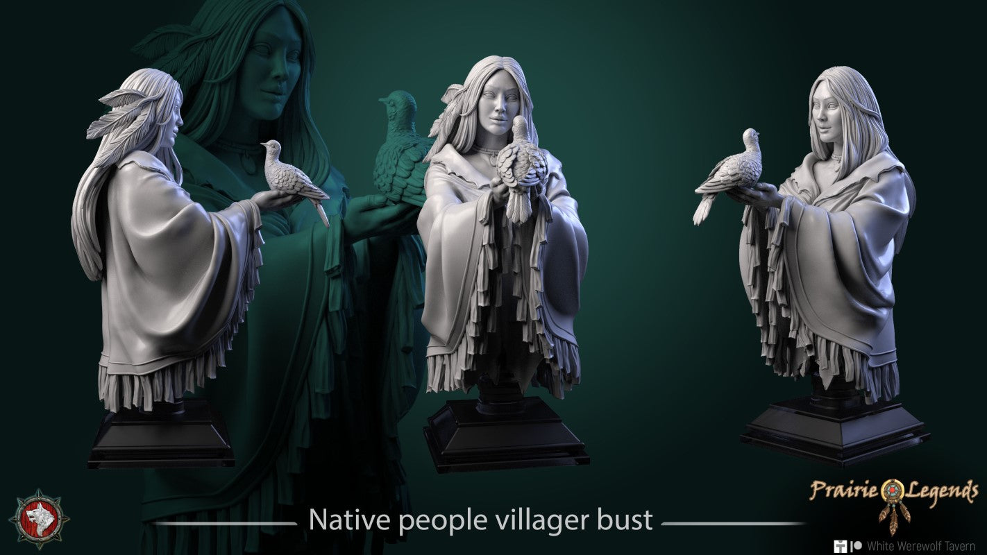 Native People Villager - Bust