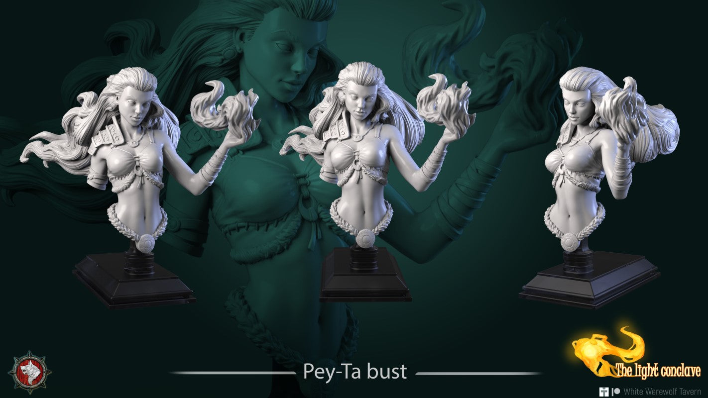 miniature Pey-Ta Bust by White Werewolf Tavern