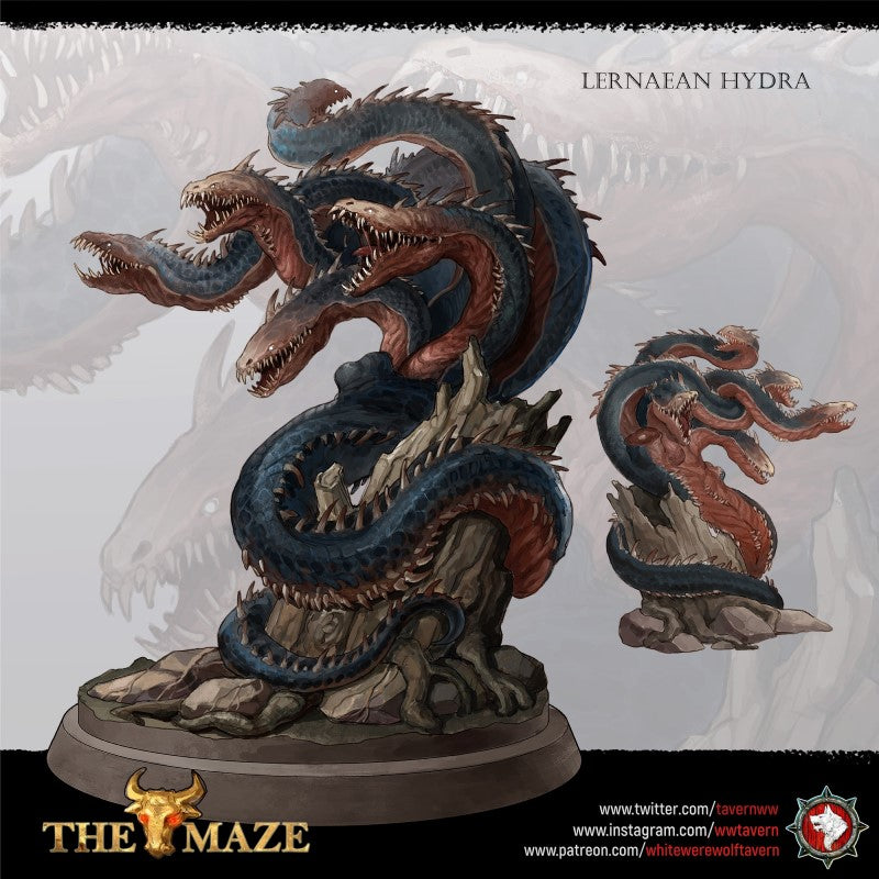 miniature Hydra by White Werewolf Tavern