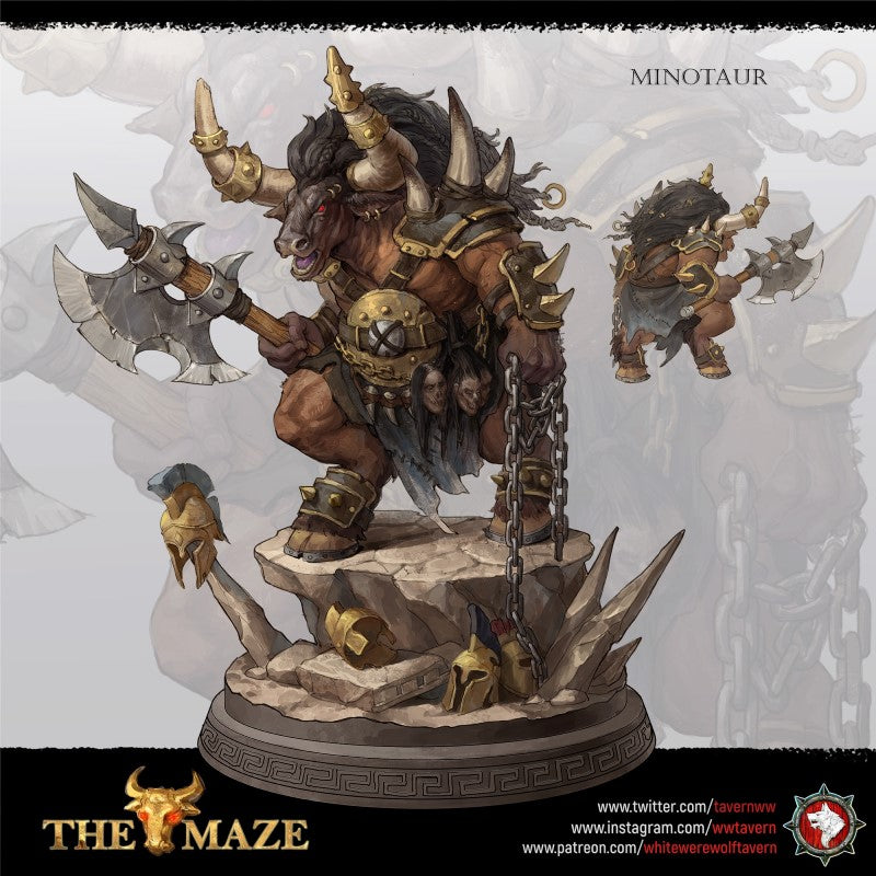 miniature Minotaur by White Werewolf Tavern