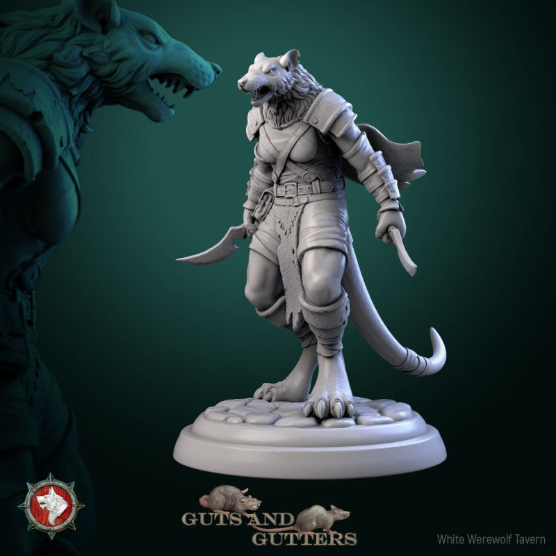 miniature Rat Female Assassin by White Werewolf Tavern