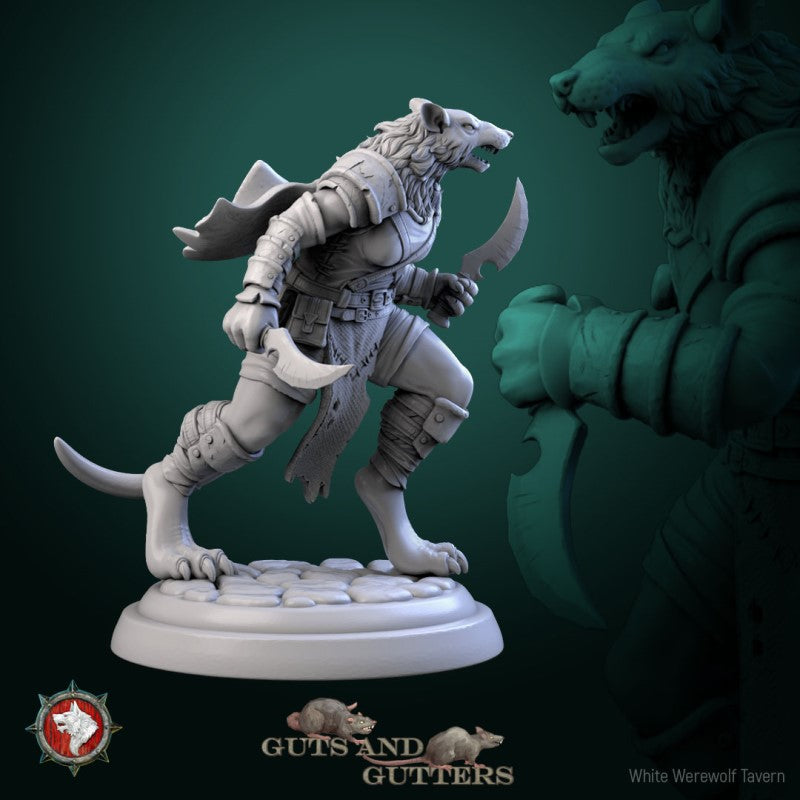miniature Rat Female Assassin by White Werewolf Tavern