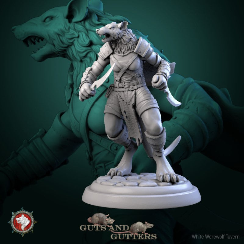 miniature Rat Female Assassin by White Werewolf Tavern
