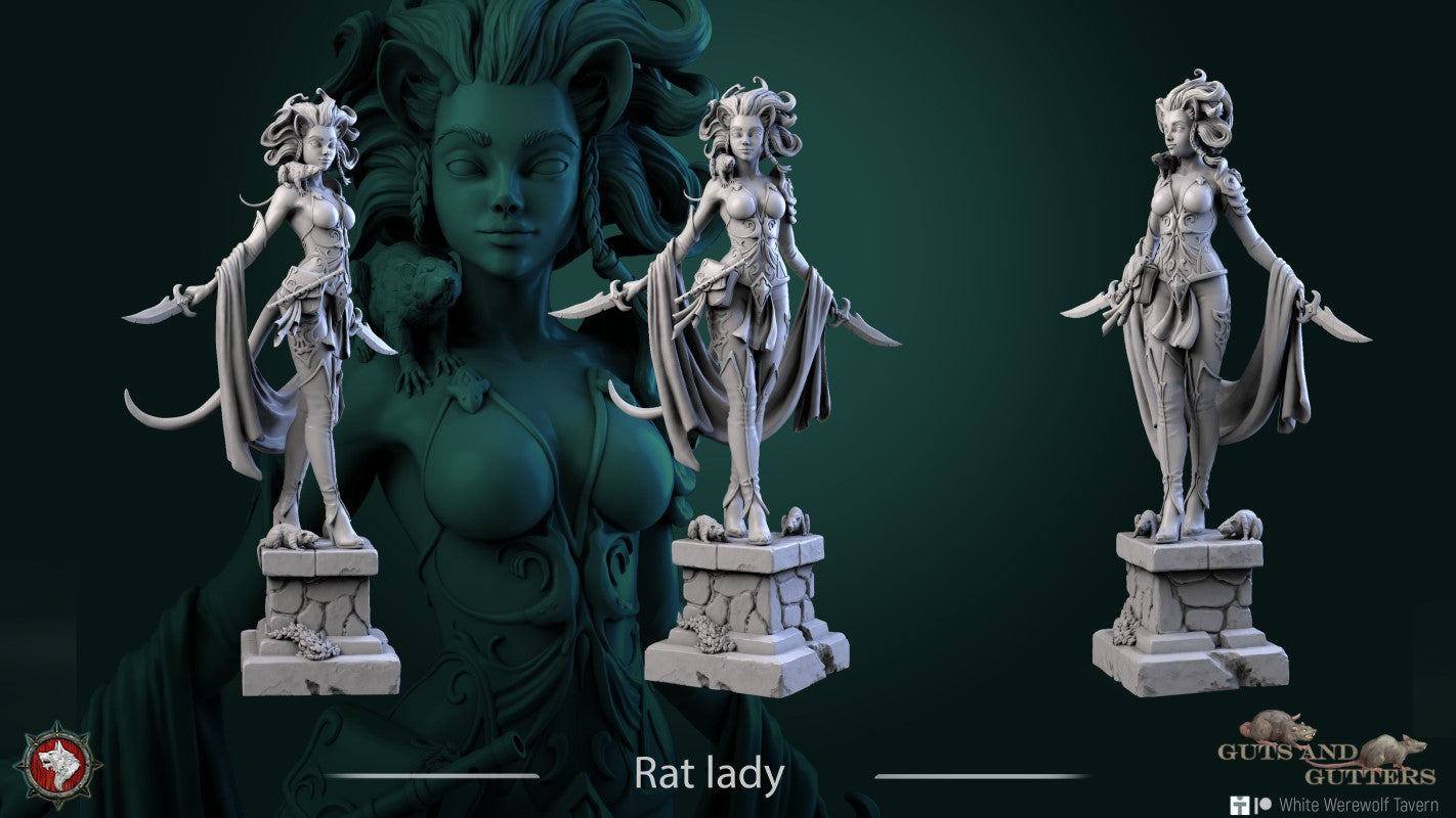miniature Rat Lady by White Werewolf Tavern