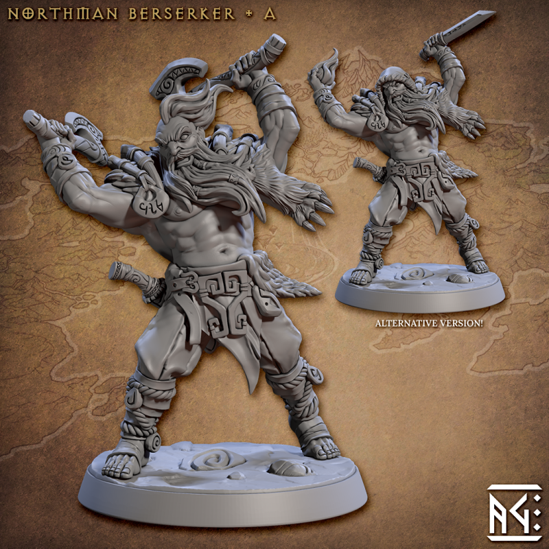 miniature Northmen Berserker by Artisan Guild