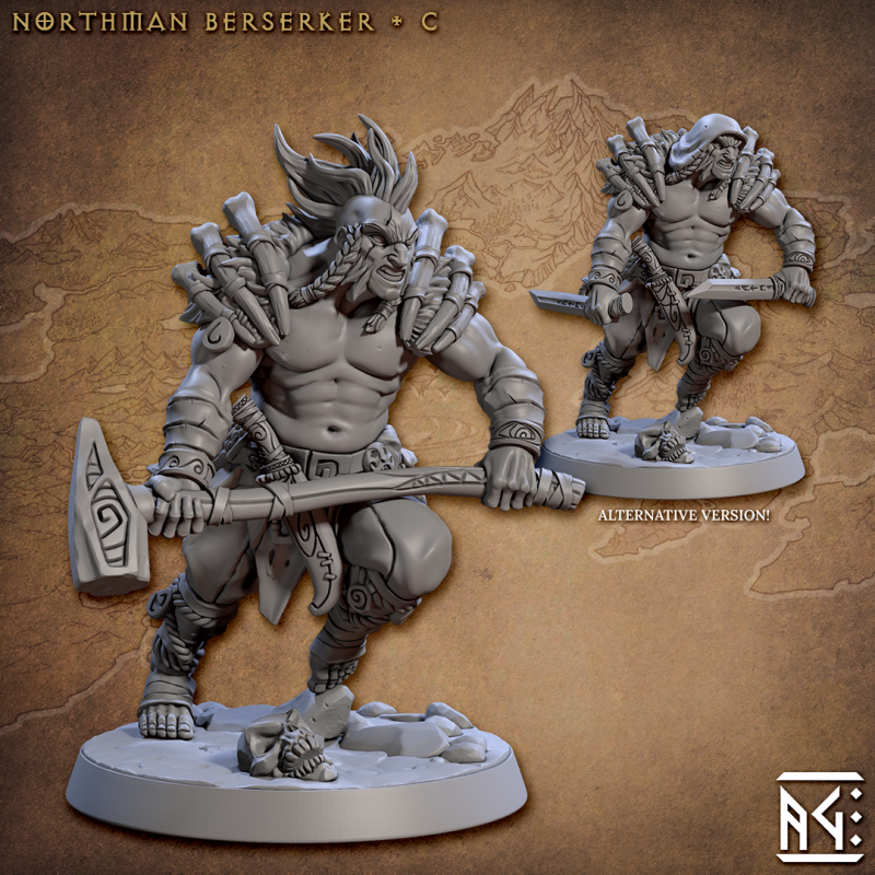 miniature Northmen Berserker by Artisan Guild