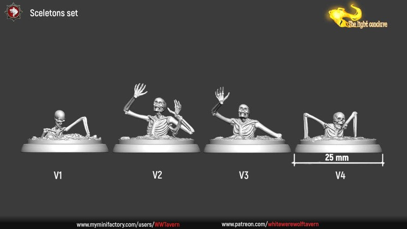 miniature Skeletons by White Werewolf Tavern