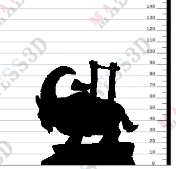 miniature Buflon Barbarian Mount by White Werewolf Tavern