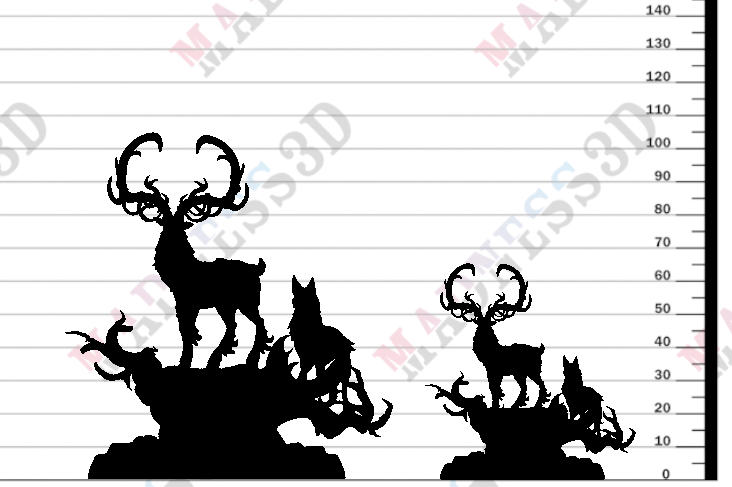 Deer and Fox Diorama