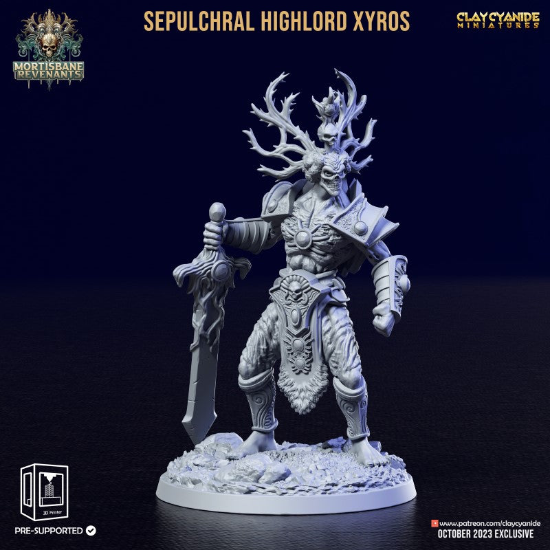 Miniature Sepulchral Highlord Xyros by Clay Cyanide
