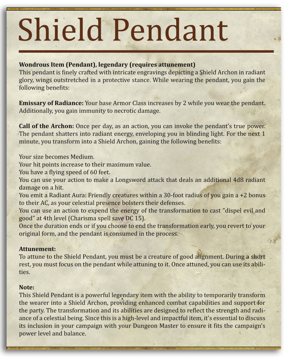 miniature Shield Pendant by Printed Obsession