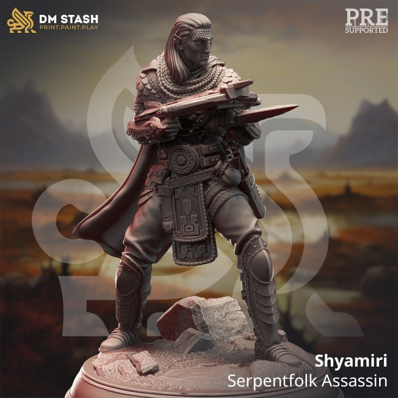 miniature Shyamiri - Serpentfolk Assassin by DM Stash