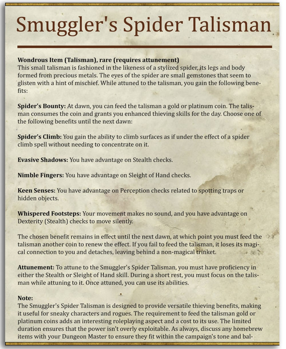 miniature Smuggler's Spider by Printed Obsession