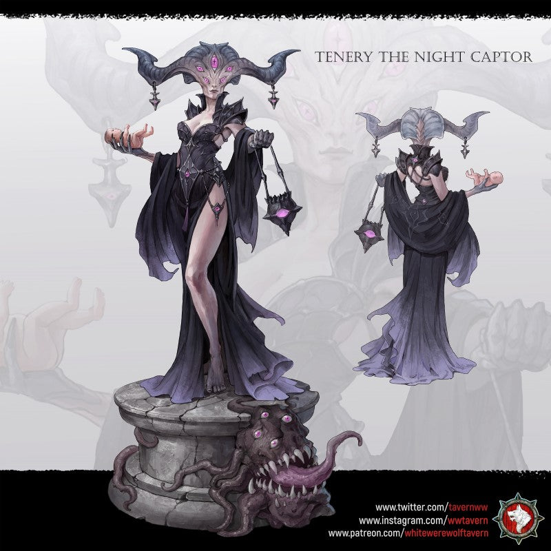 Miniature Tenery the Night Captor by White Werewolf Tavern Miniatures