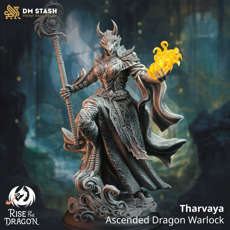 Miniature Tharvaya - Ascended Dragon Warlock by DM Stash