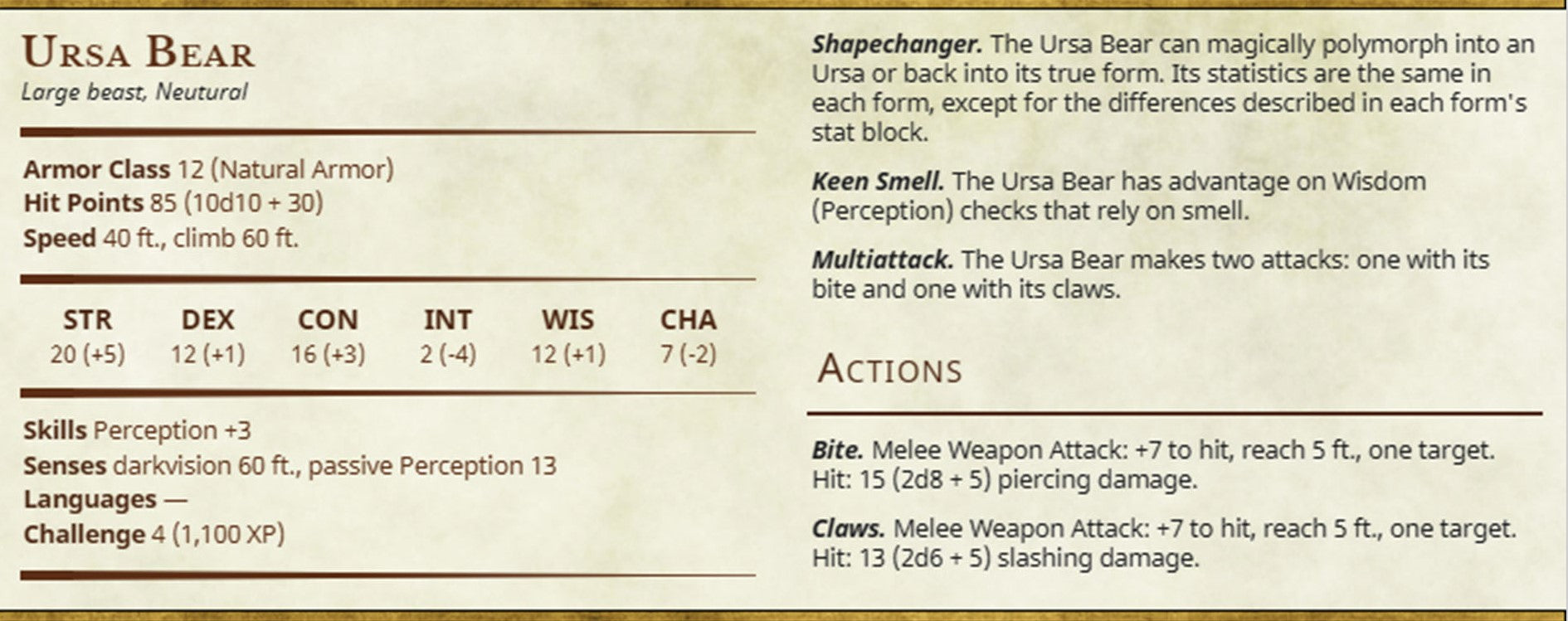 Miniature Ursa Were Bear by Printed Obsession