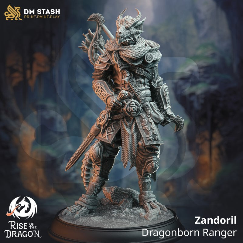 Miniature Zandoril - Dragonborn Ranger by DM Stash