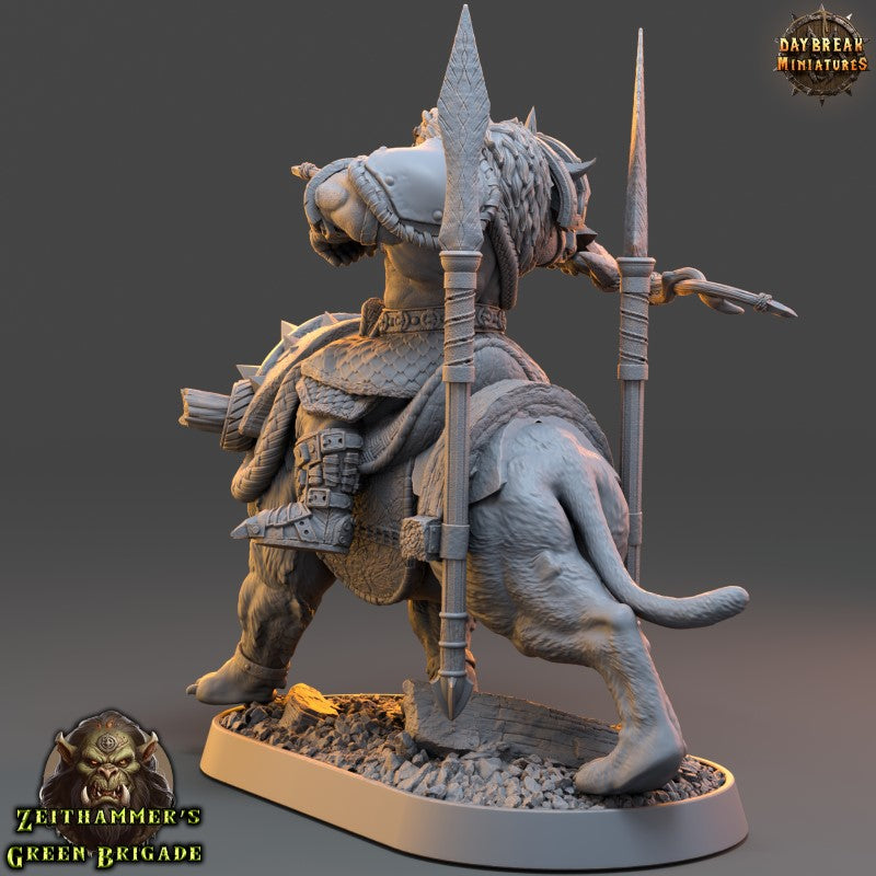 miniature Zwoop Zauber on Cutter Cat by Daybreak Miniatures