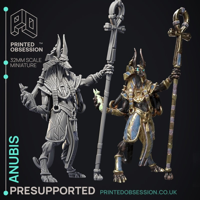 miniature Anubis God of Death by Printed Obsession
