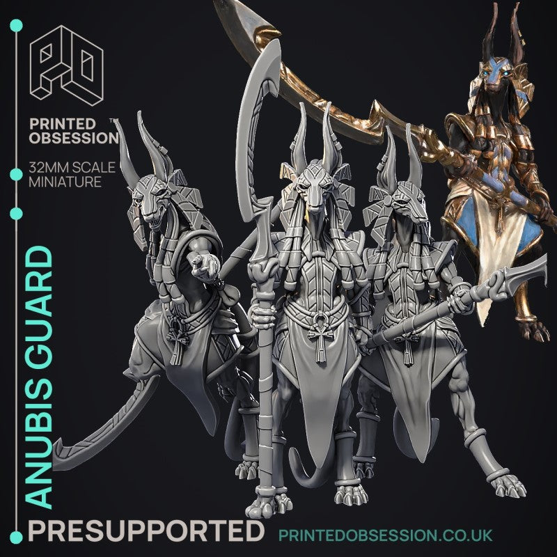 miniature Anubis Guards by Printed Obsession