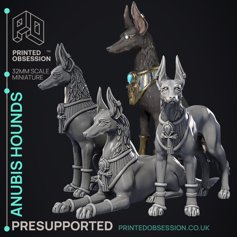 miniature Anubis Hounds by Printed Obsession